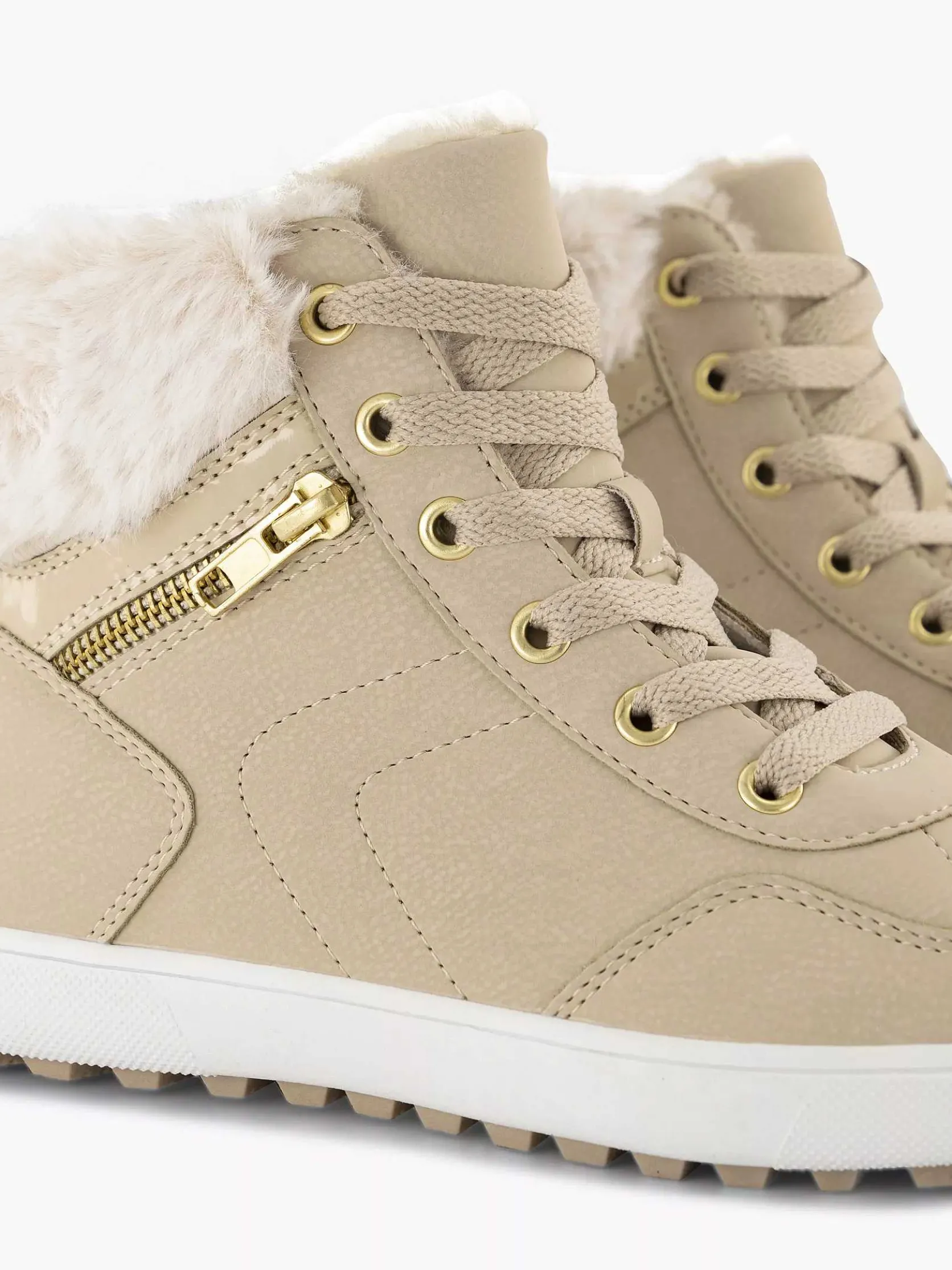 Beige Hoge Sneaker