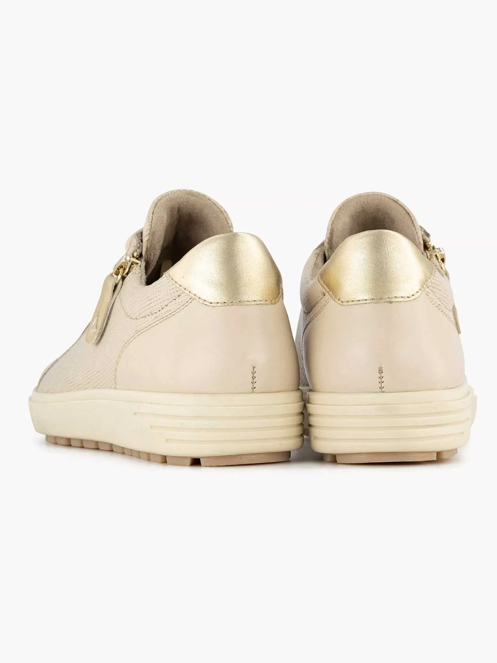 Beige Leren Sneaker
