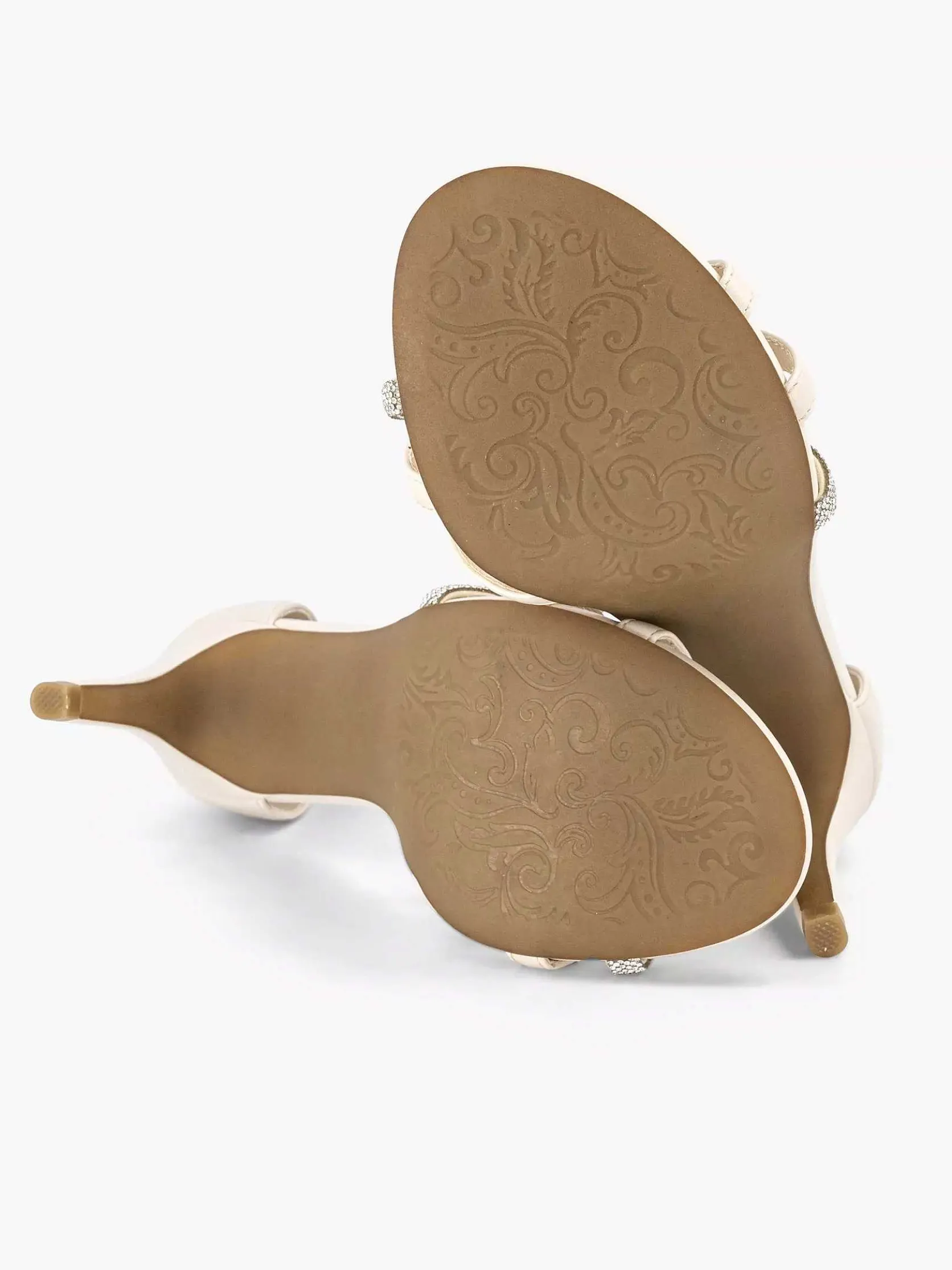 Beige Sandalette Steentjes