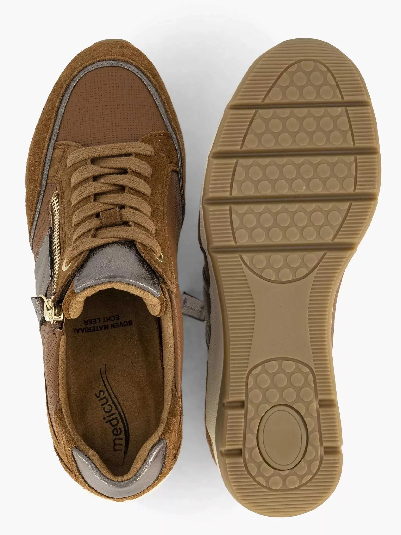 Bruine Leren Comfort Sneaker