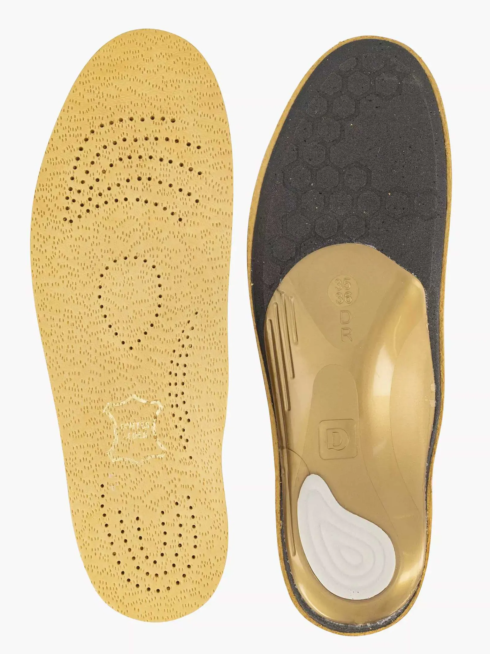 Bruine Leren Voetbed Zool 37-38