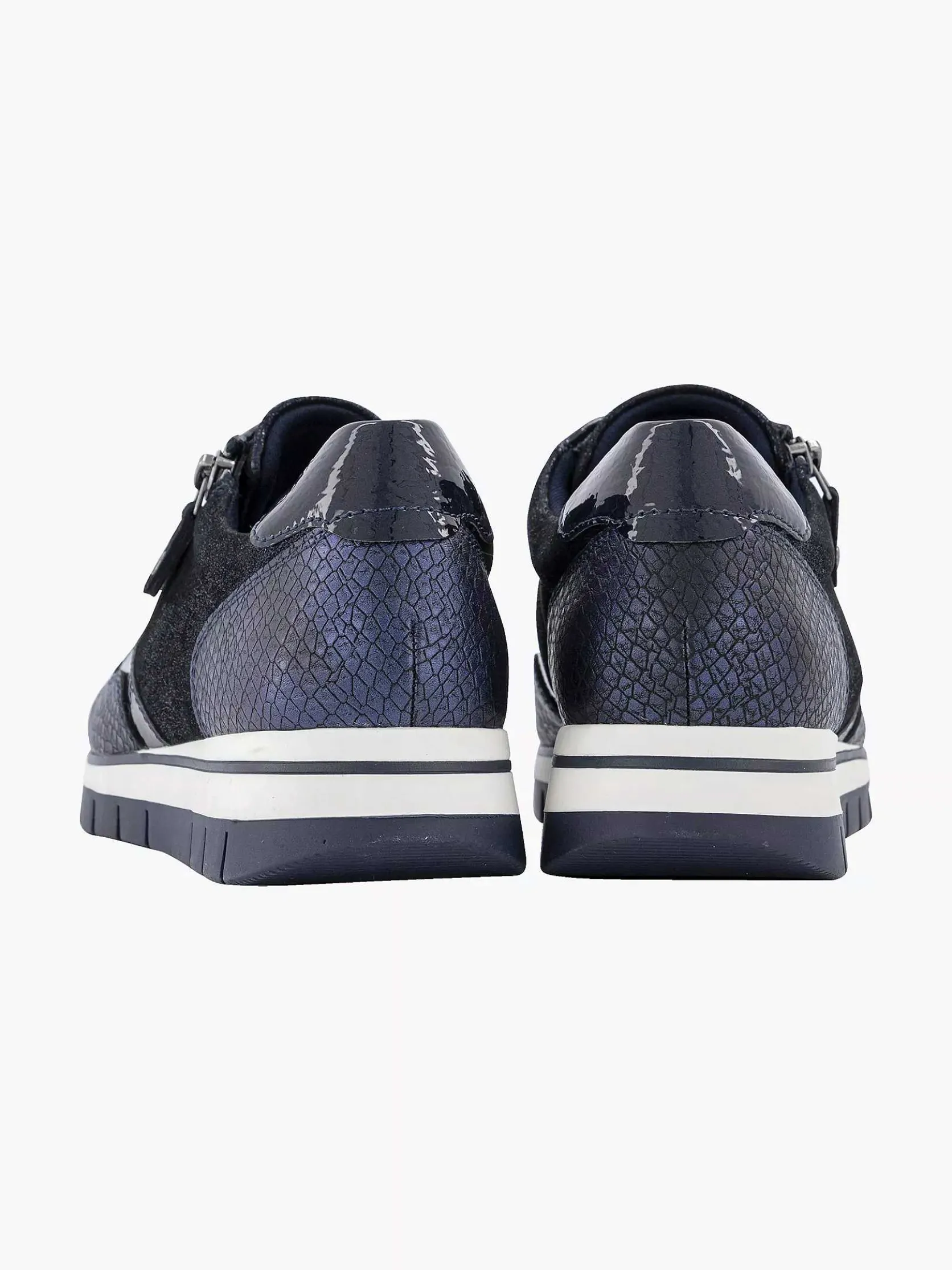 Donkerblauwe Comfort Sneaker Croco