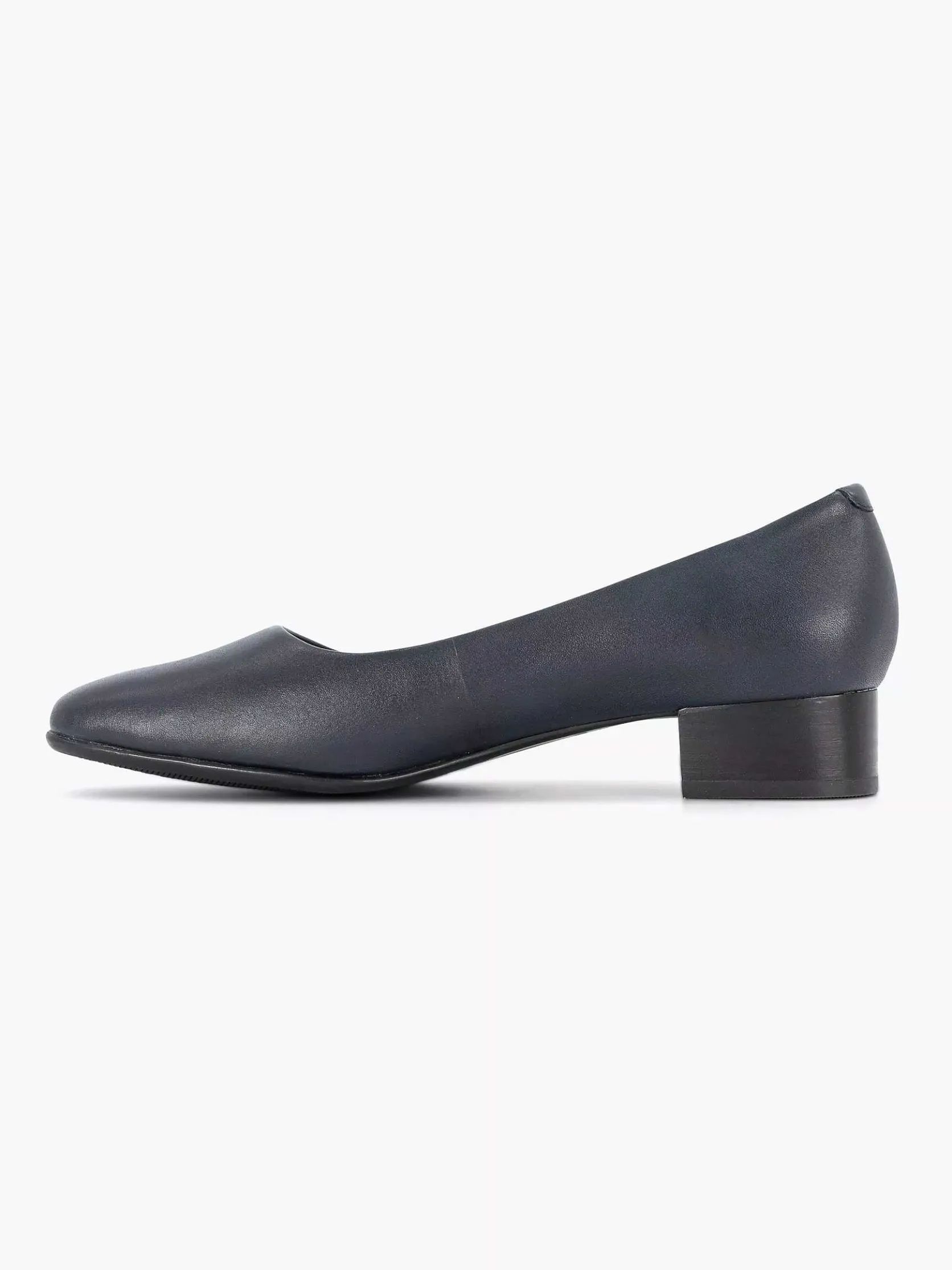 Donkerblauwe Leren Comfort Pump