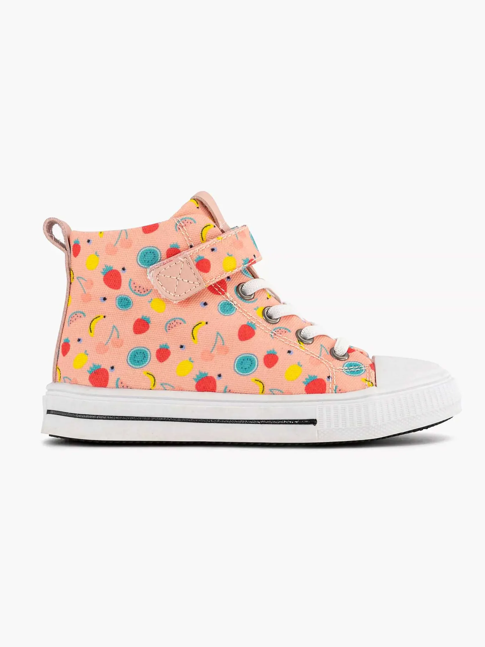 Roze Hoge Canvas Sneaker Fruit