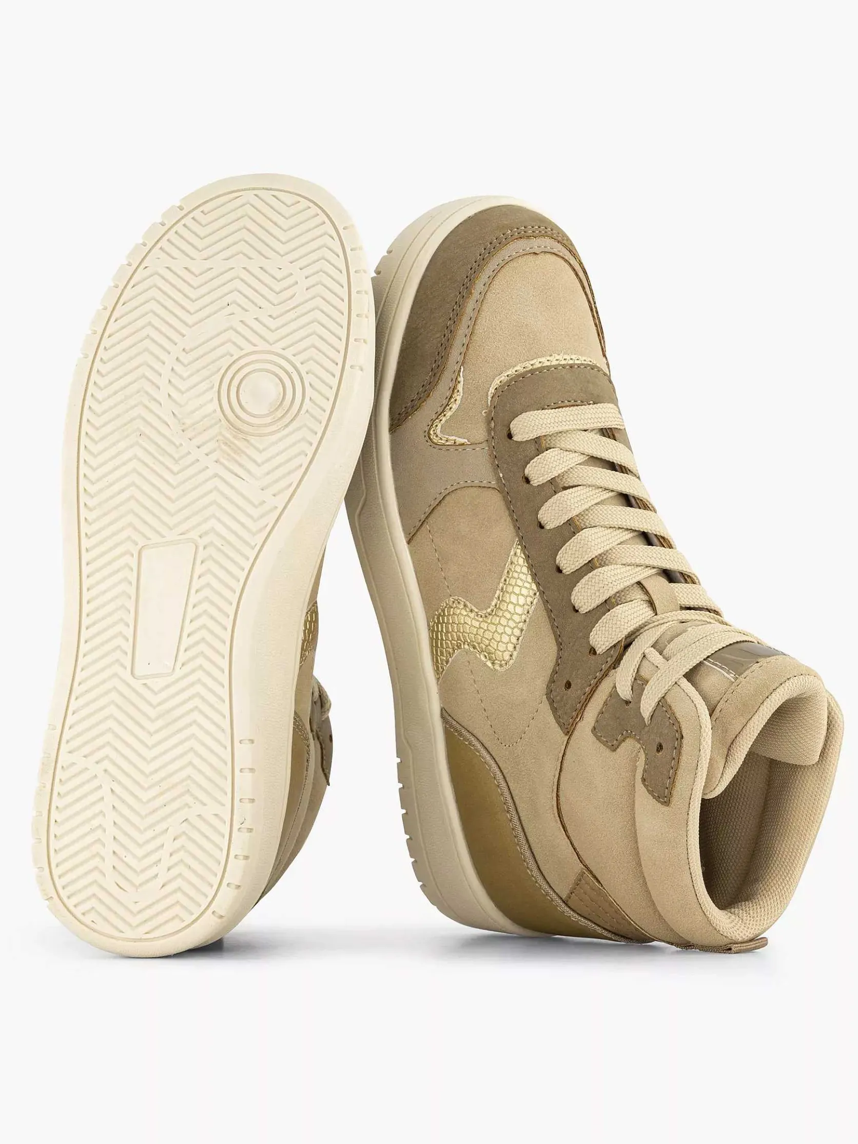 Taupe Hoge Sneaker