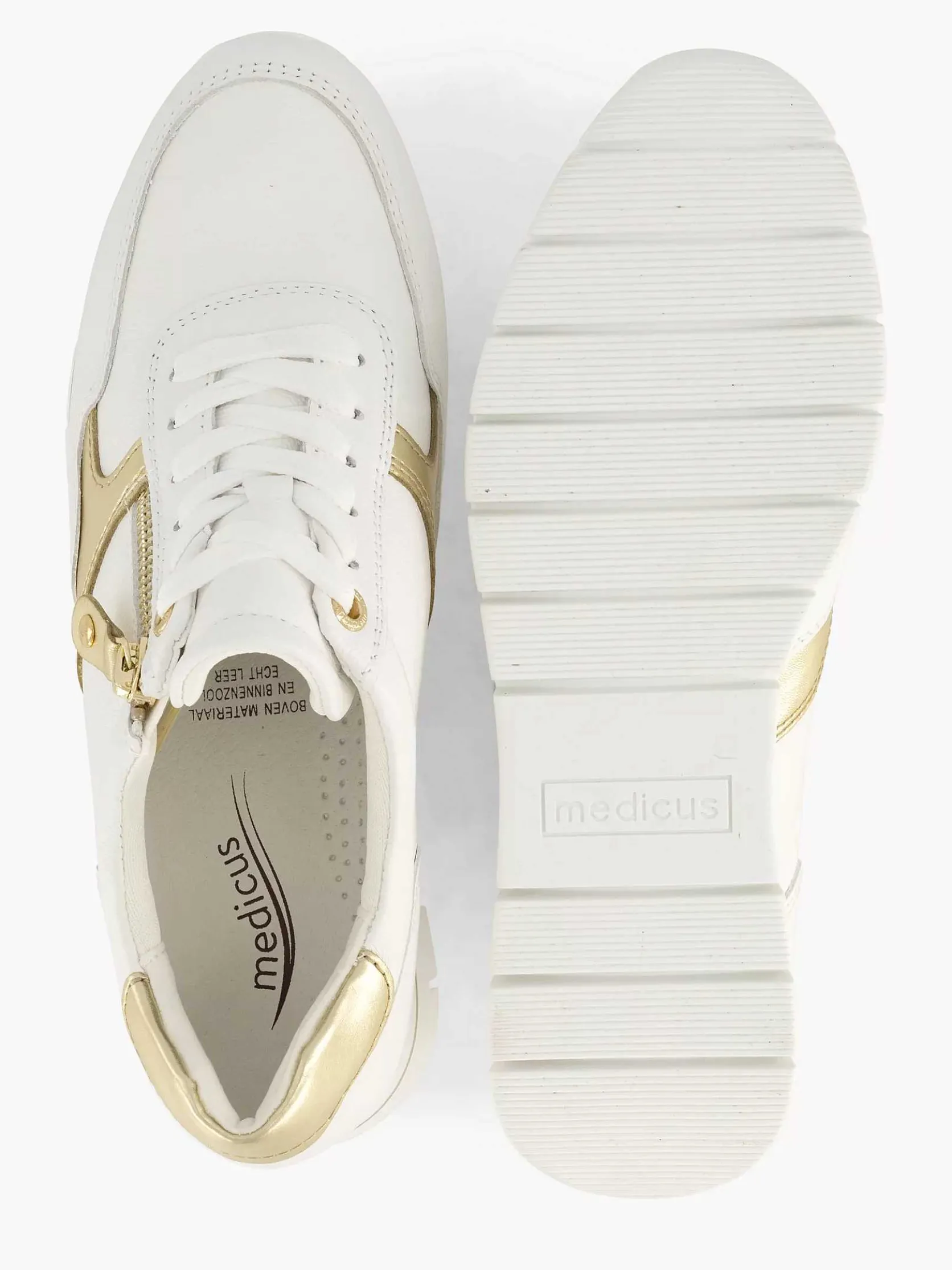 Witte Leren Comfort Sneaker