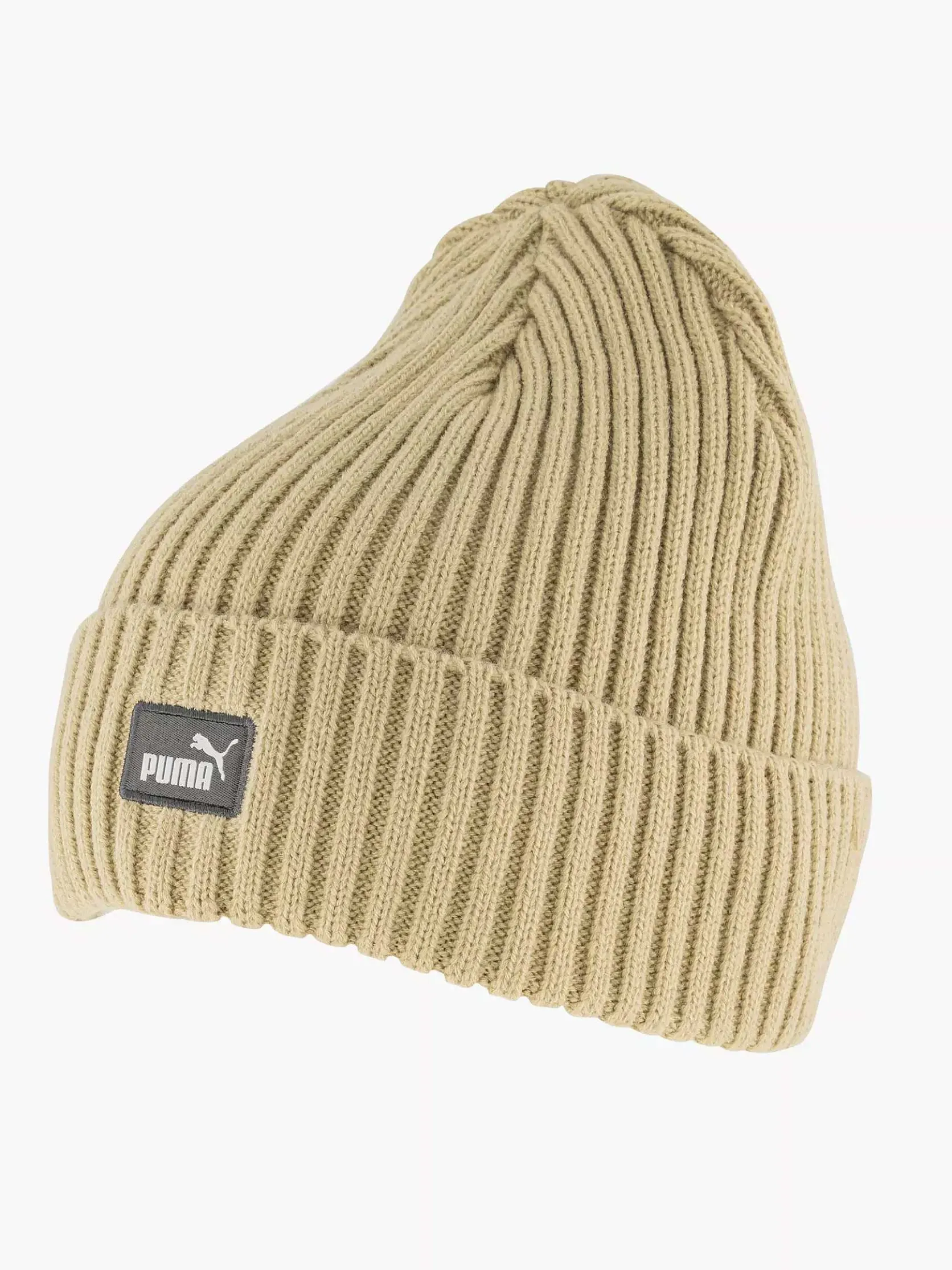 Zandkleurige Puma Classic Cuff Beanie