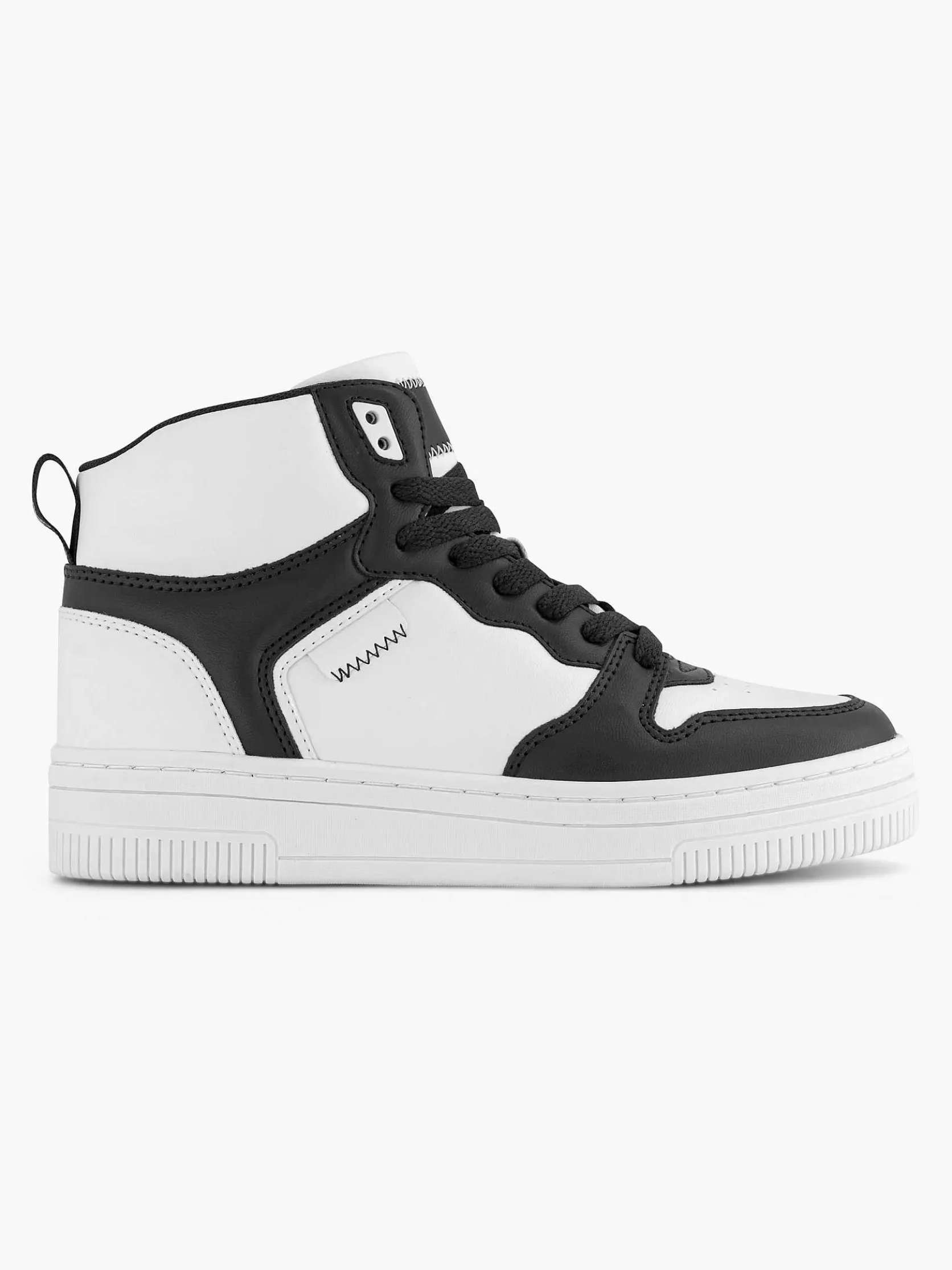 Zwart Witte Hoge Sneaker