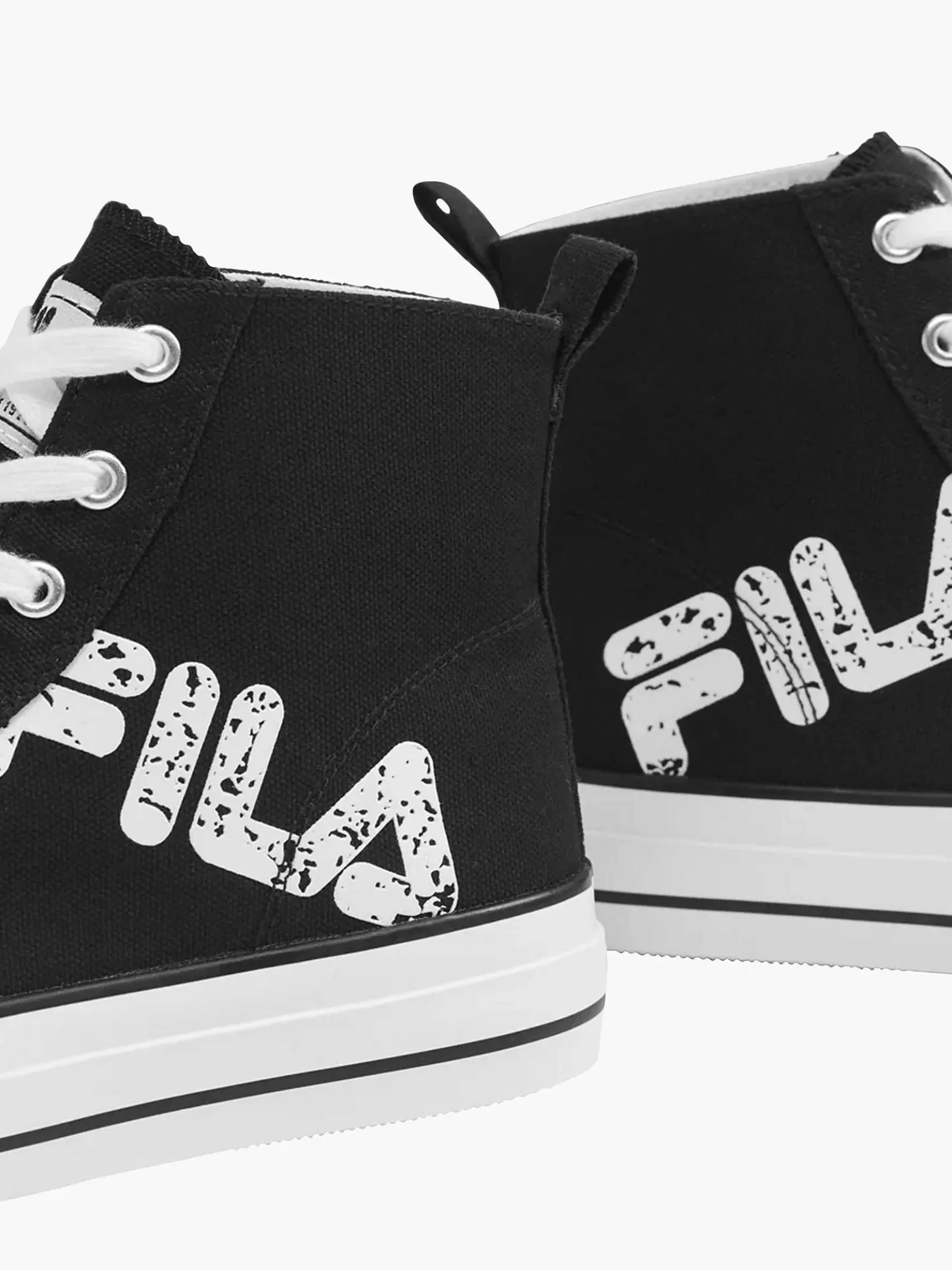 Zwarte Canvas Hoge Sneaker