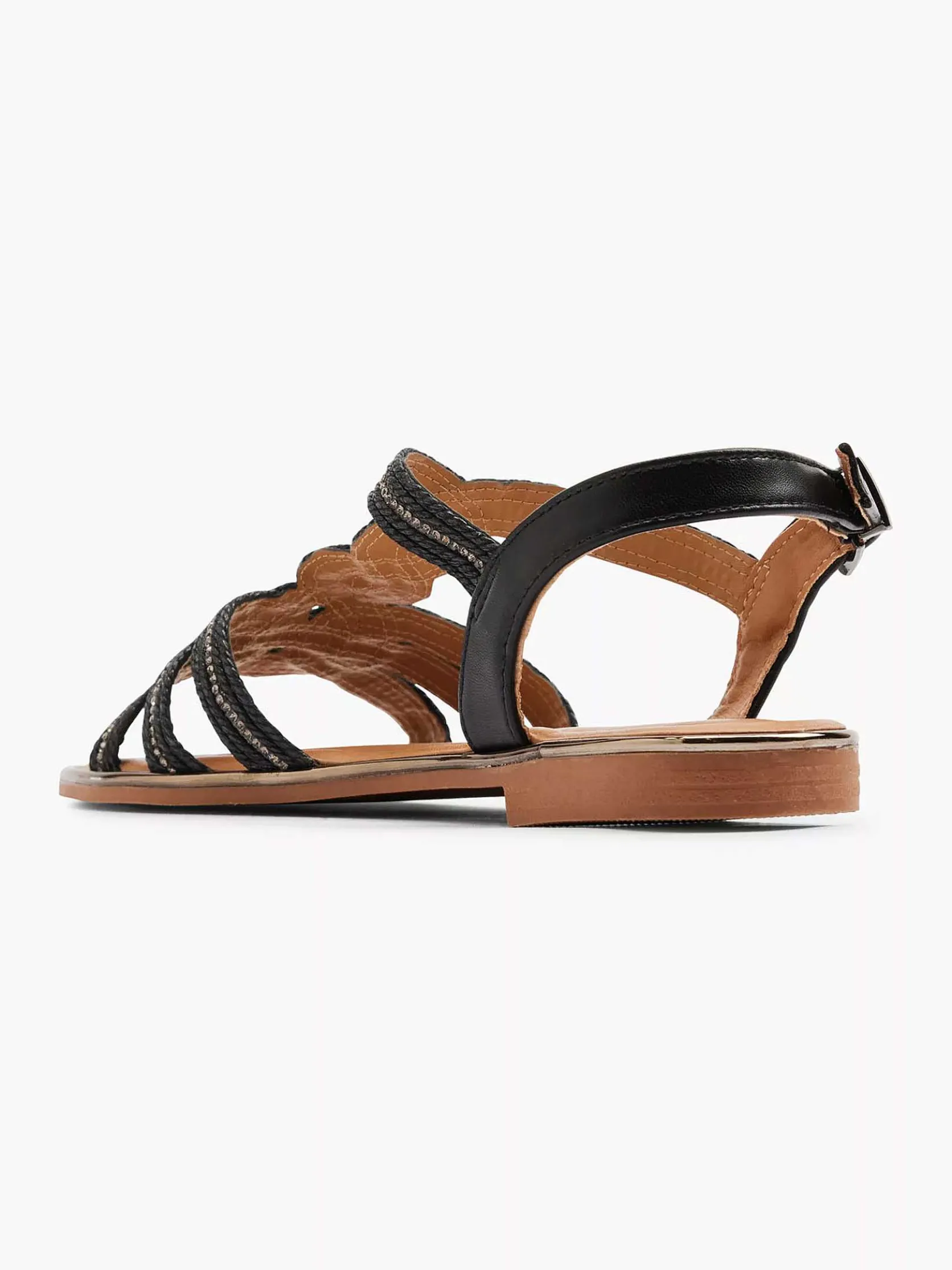 Zwarte Sandaal Sierketting