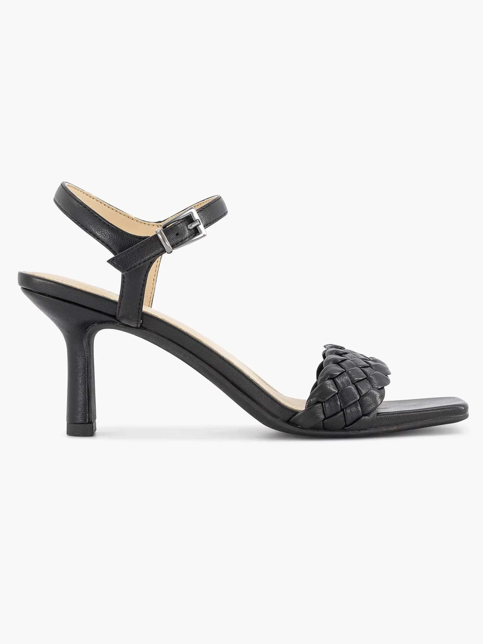 Zwarte Sandalette Gevlochten