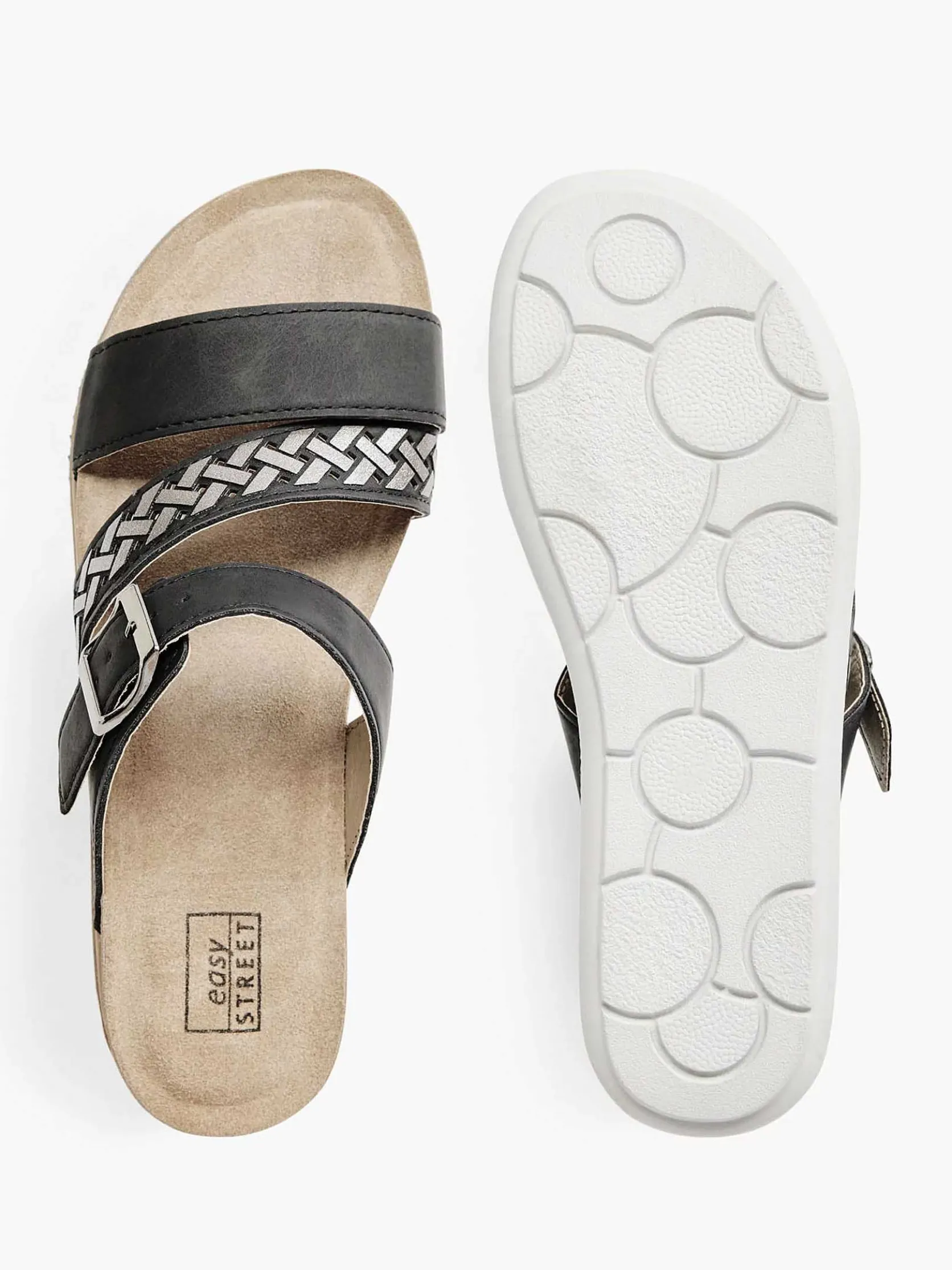 Zwarte Slipper Gespsluiting