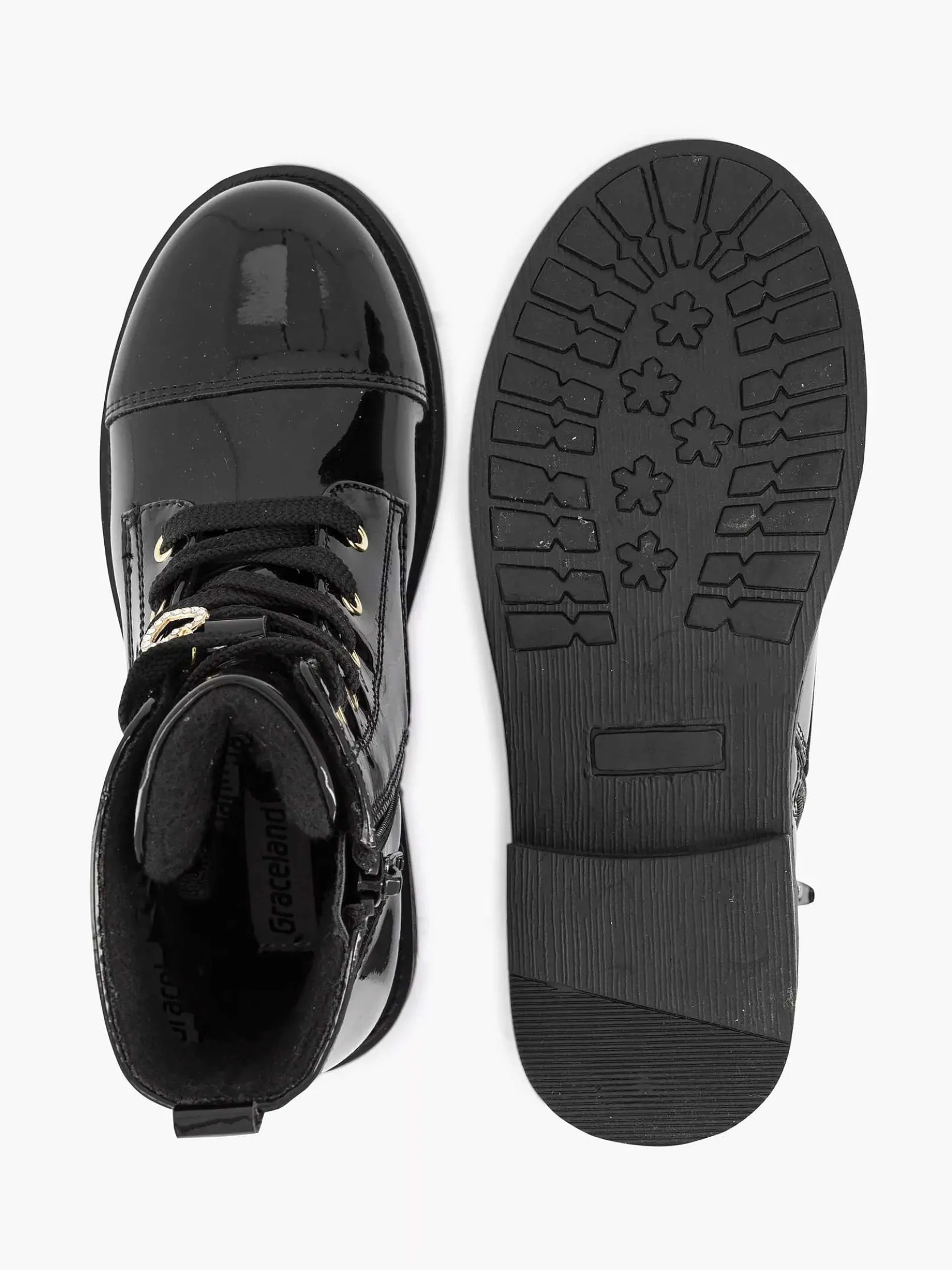 Zwarte Veterboot Lak